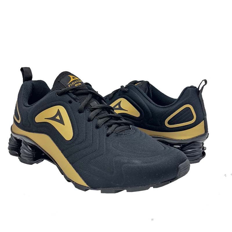 Tenis Pirma 4522 Negro Dorado Mujer Niña Originales Correr Ejercicio