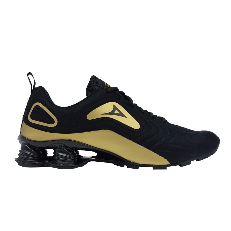 Tenis Pirma 4522 Negro Dorado Mujer Niña Originales Correr Ejercicio