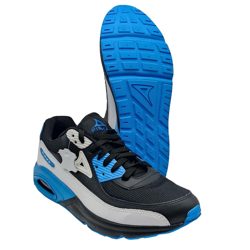 Tenis Pirma 5044 Negro Azul Hombre Originales Correr Ejercicio