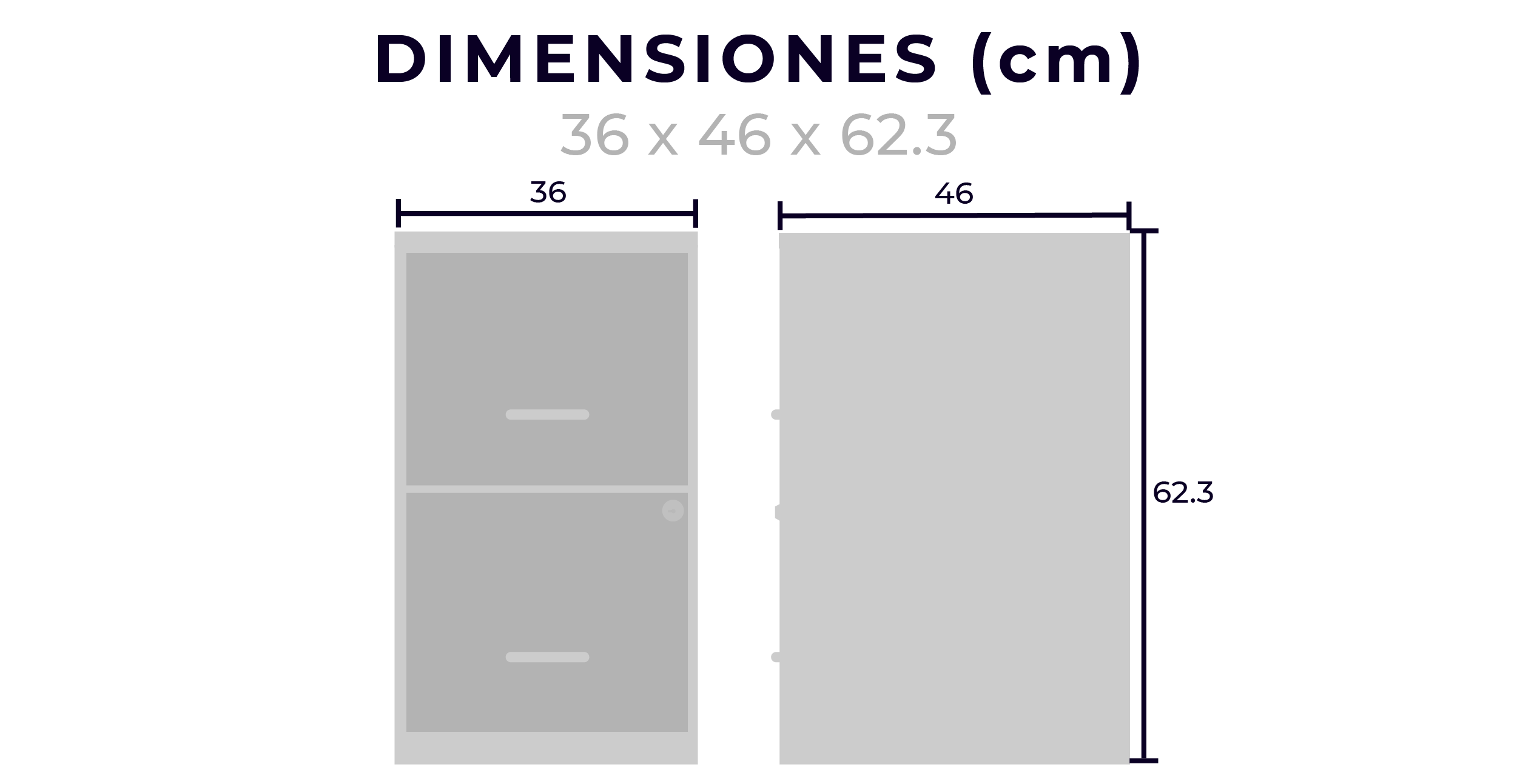 Archivero Hirsh Metálico 2 Gavetas Carta Azul 20880 Mundo In