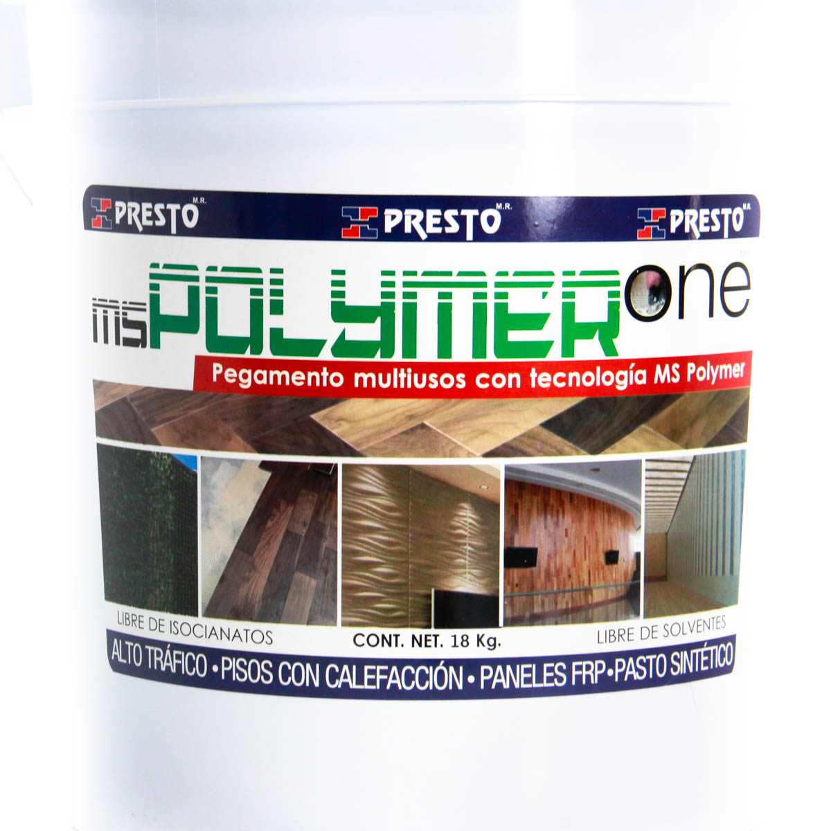 PEGAMENTO PARA PISOS PRESTO ALTO TRAFICO MS POLIMER ONE 18LT