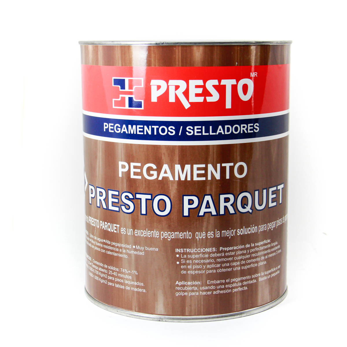 PEGAMENTO PRESTO PARA PISOS BASE SOLVENTE PARQUET 5 KG