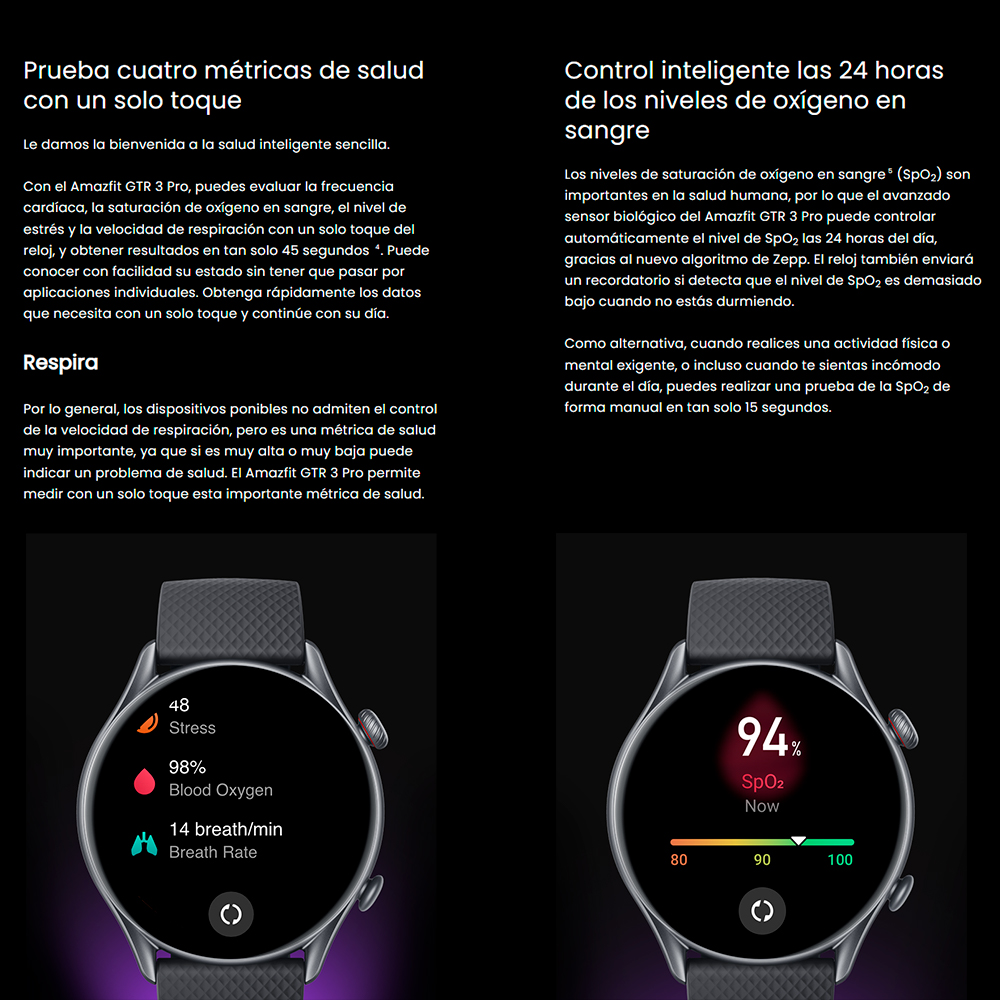 Amazfit gtr online sumergible