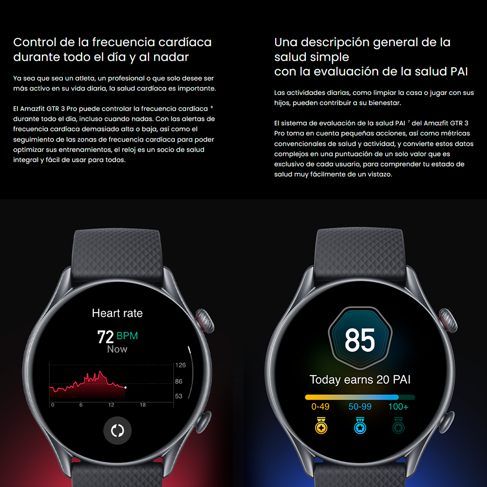 Smartwatch Amazfit GTR 3 Pro  Sumergible Alexa GPS