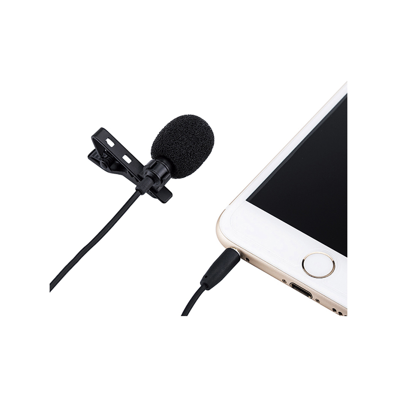 Micrófono Lavalier de Solapa para Celular JJC SGM-28 Color Negro
