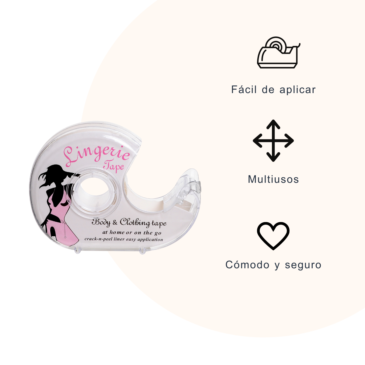 Extraoddinario Cinta Adhesiva Doble Cara Para Ajustar Ropa al Cuerpo Fashion Lingerie Tape
