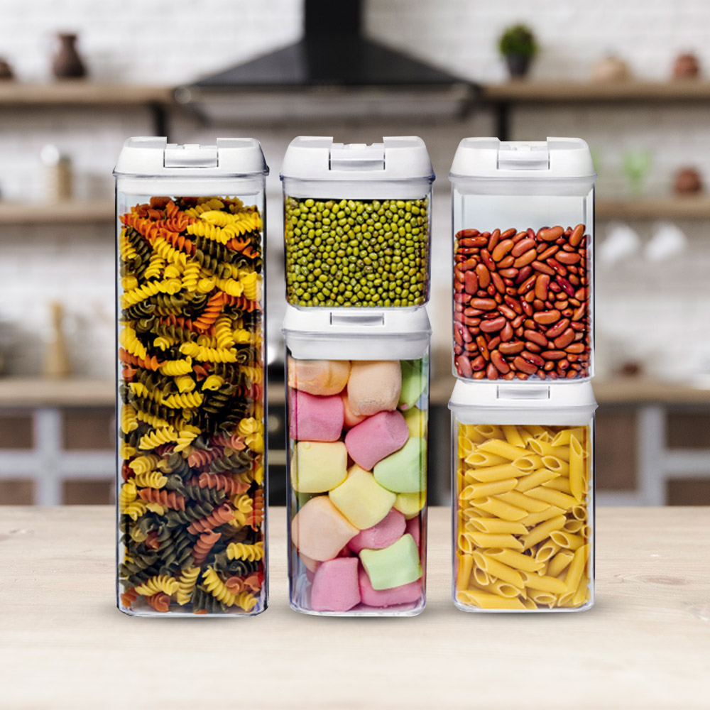 Contenedores Herméticos Lo Necesito Set 5 piezas Transparentes