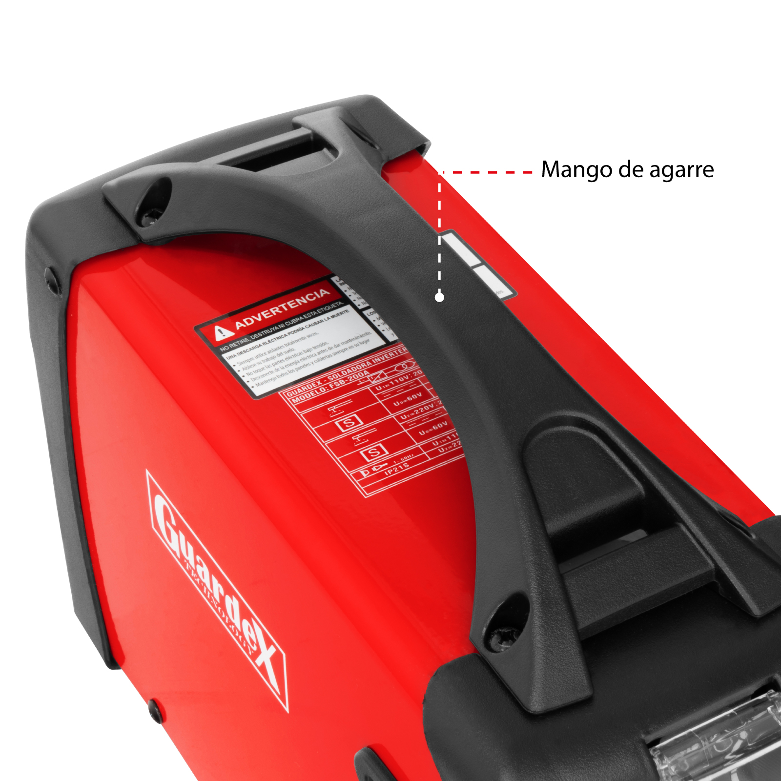 Soldadora Inverter Guardex Bivoltaje 110V/220V 200 AMP Incluye Accesorios