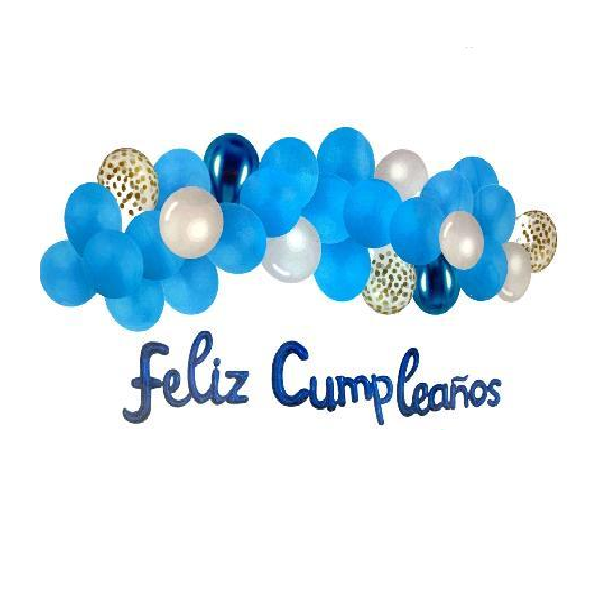 Set de Globos Feliz Cumpleaños Azul 31pz