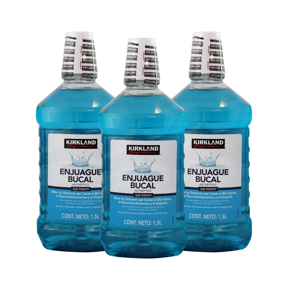3 Enjuagues Bucales Kirkland Signature Ice Mint 580514 CST