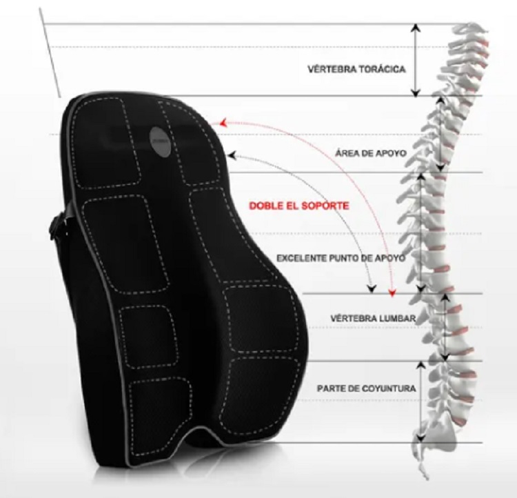Almohada Ergonómica De Apoyo Lumbar Para Silla
