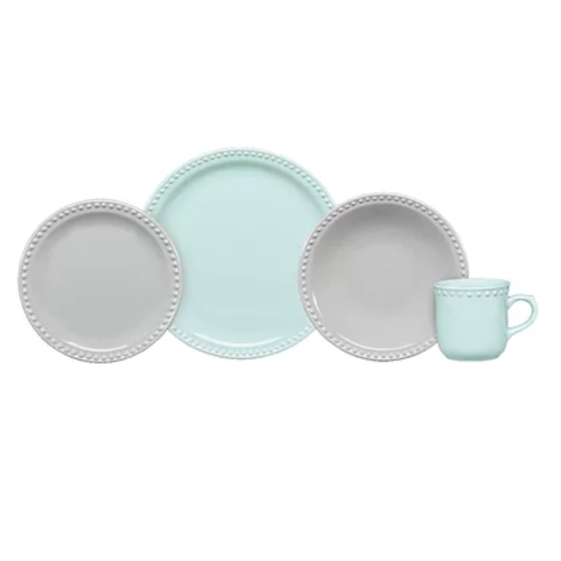 Vajilla Santa Anita 308668 Mauve Vintage 16 Piezas END2**.