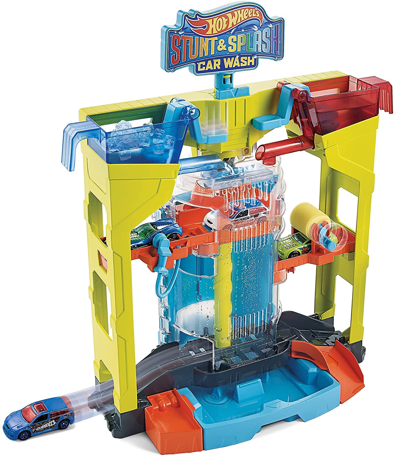 Hot Wheels City Autolavado de Acrobacias Pista de juguete HGH43