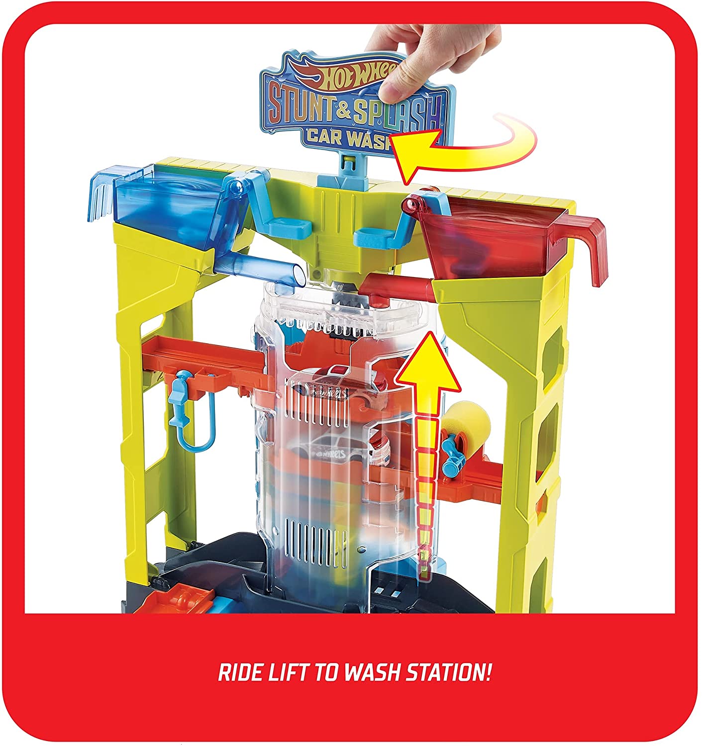 Hot Wheels City Autolavado de Acrobacias Pista de juguete HGH43