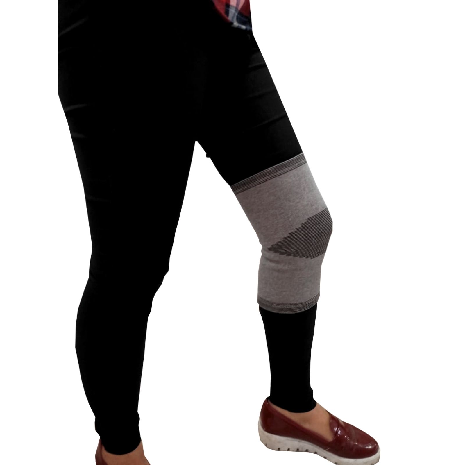 Rodillera Elastica de Bambu Super Confort Beige 