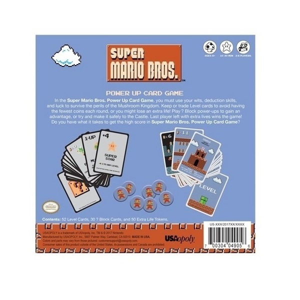 Super Mario Bros Power Up Juego Cartas USAopoly