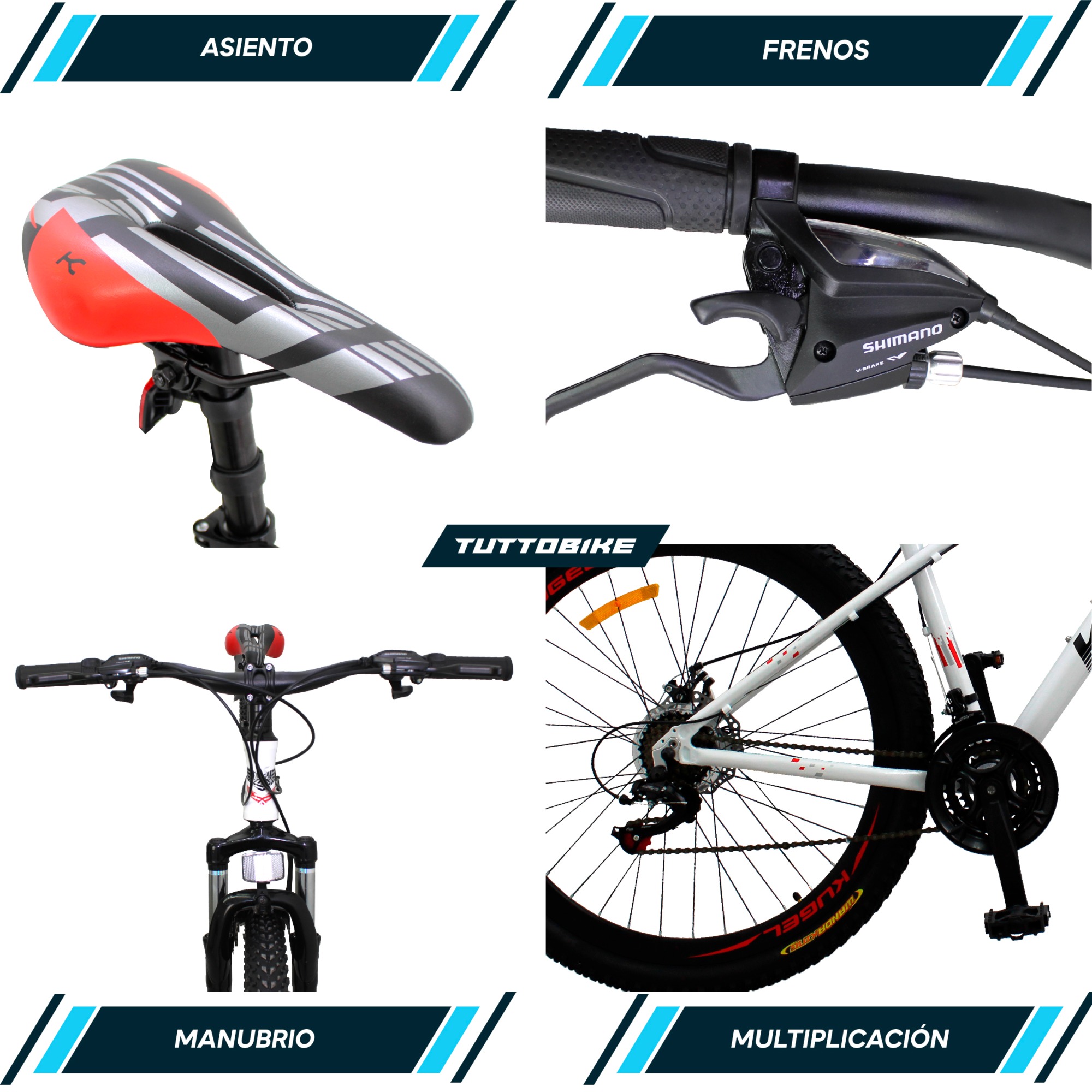 Bicicleta Montaña Rodada 29 21 Velocidades Kugel Horus Blanca