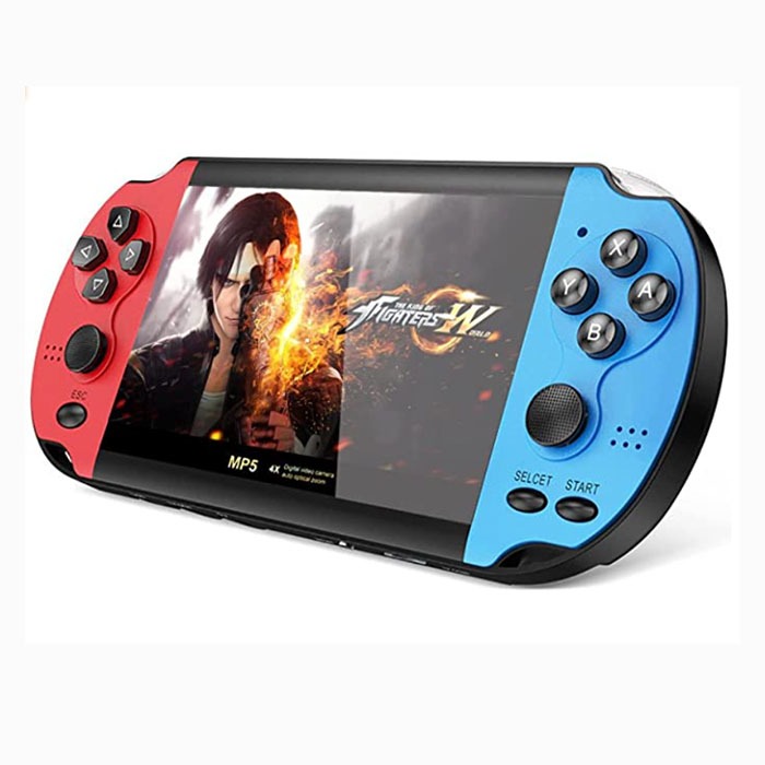  Consola de mano 4.3Inch 8G Double Rocker Joystick Classic 10,000 Juegos Retro X7 Amarillo/Azul