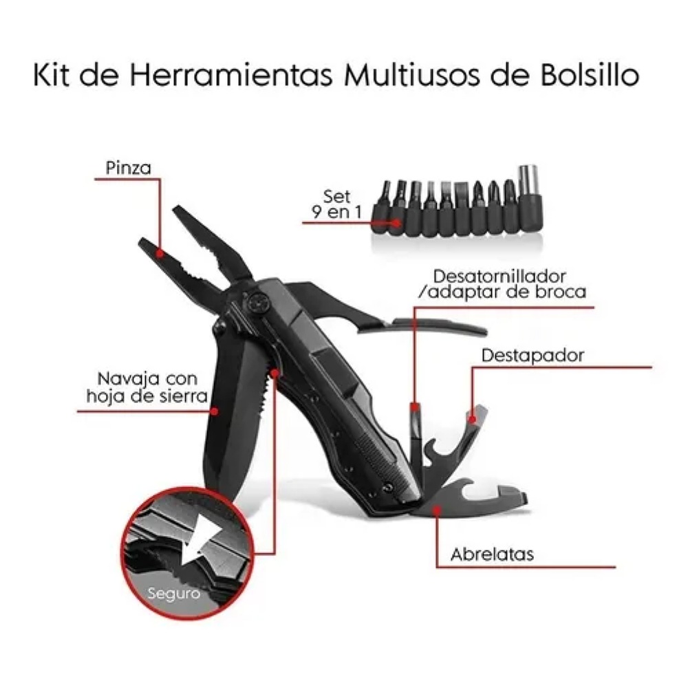 Navajas Multiherramien Acero Inoxidable Camping Pesca Hogar