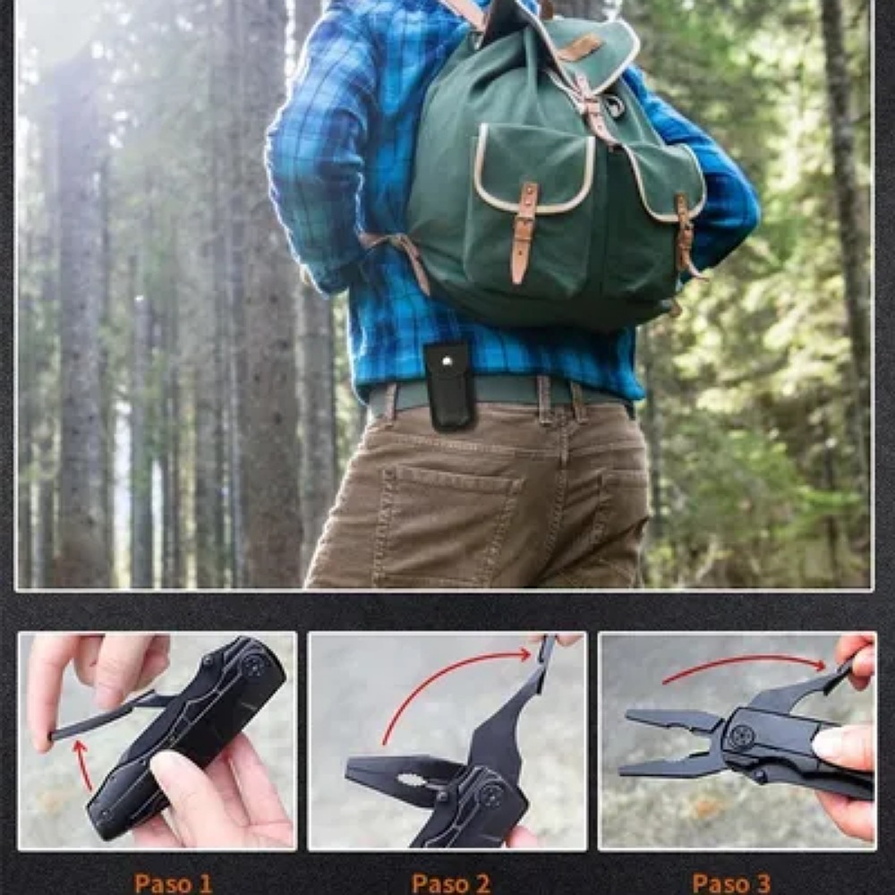 Navajas Multiherramien Acero Inoxidable Camping Pesca Hogar