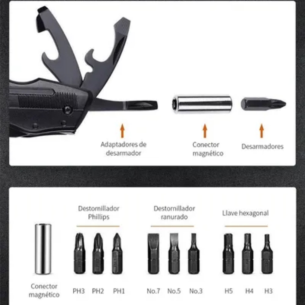 Navajas Multiherramien Acero Inoxidable Camping Pesca Hogar