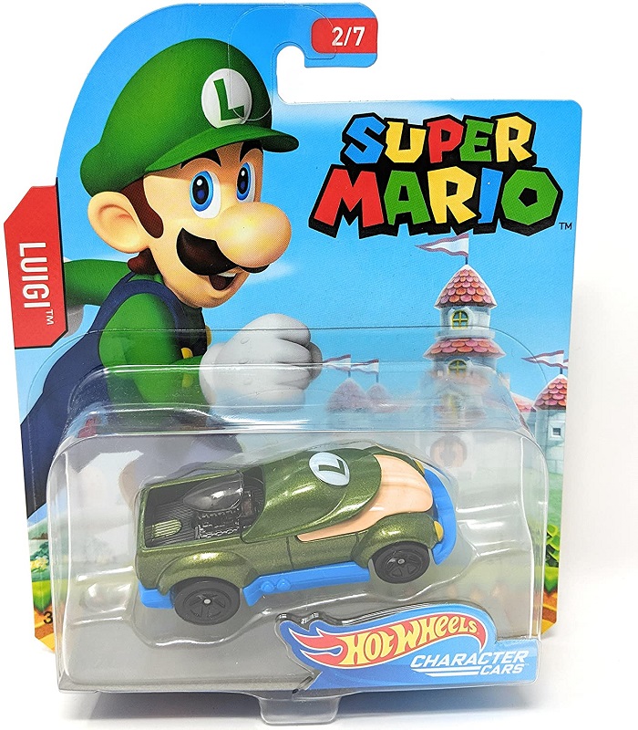 Hot Wheels Super Mario Luigi Character Cars
