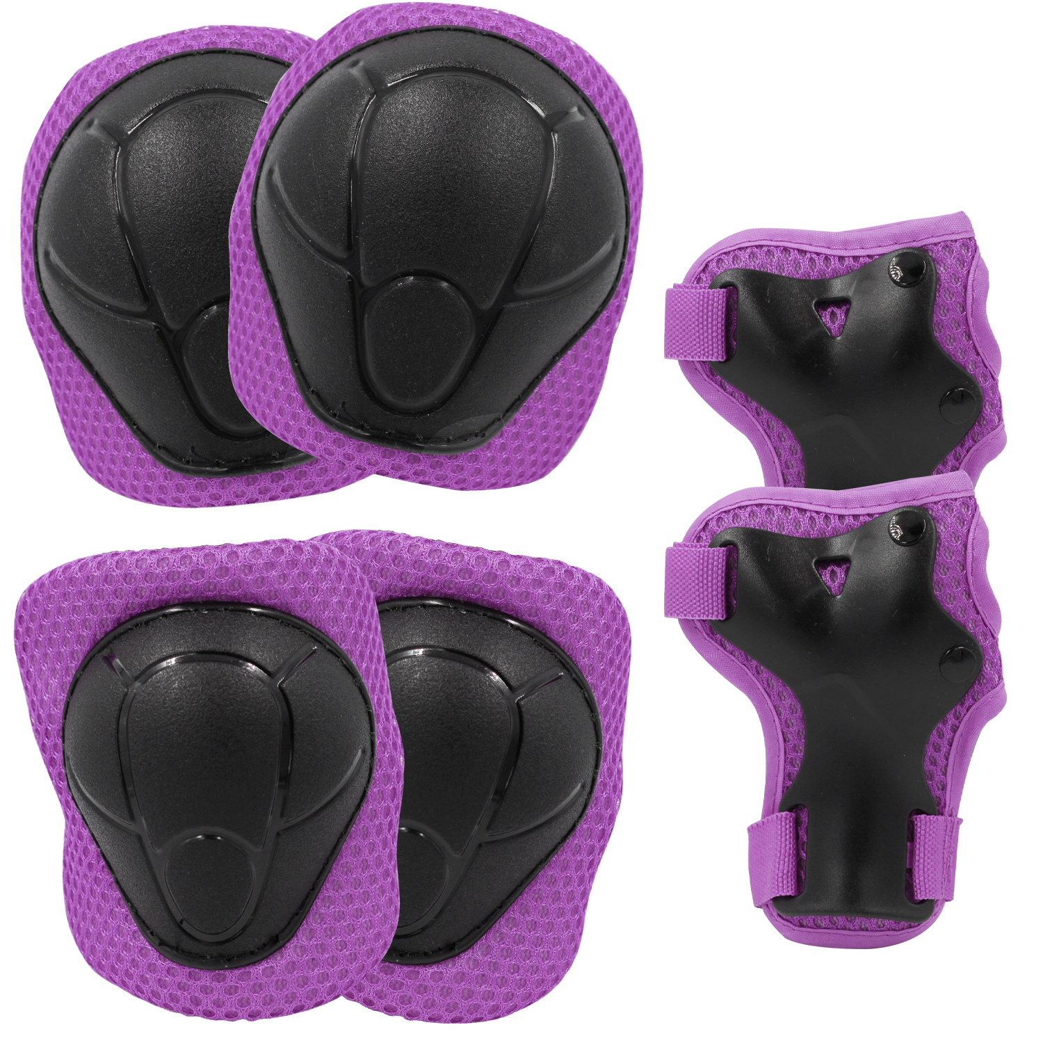 Kit Seguridad Protección Niños Casco Rodilleras Muñequeras Coderas