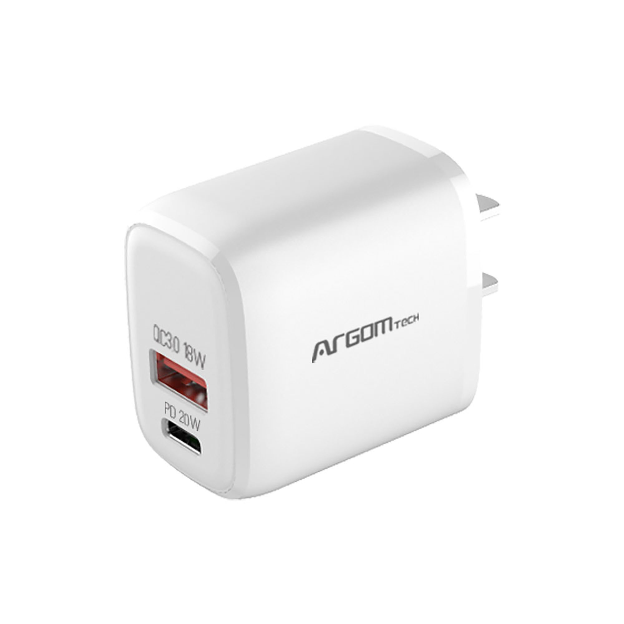 Cargador Doble Carga Rápido Tipo-C & USB para pared de 20W 