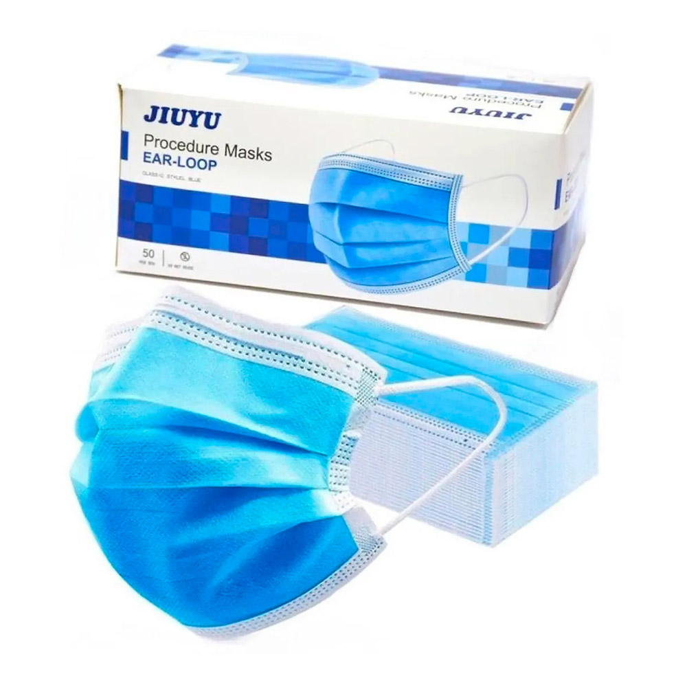 PAQUETE DE 100 CUBREBOCAS PLISADO TERMOSELLADO 3 CAPAS