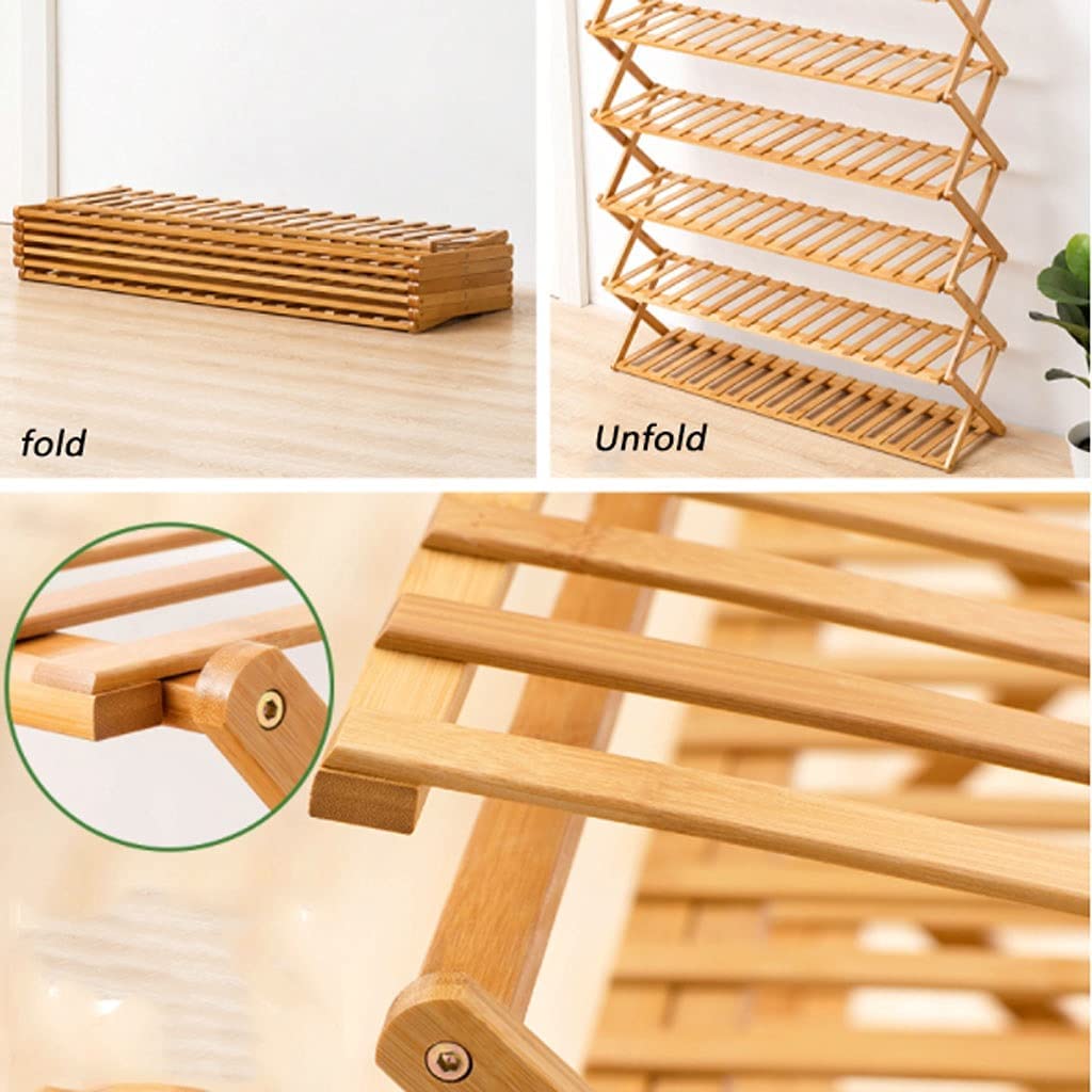 Zapatera Plegable de Bambú Lo Necesito 4 Niveles 