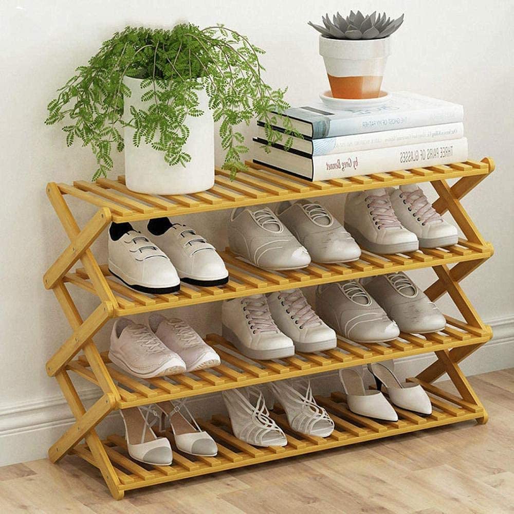 Zapatera Plegable de Bambú Lo Necesito 4 Niveles 