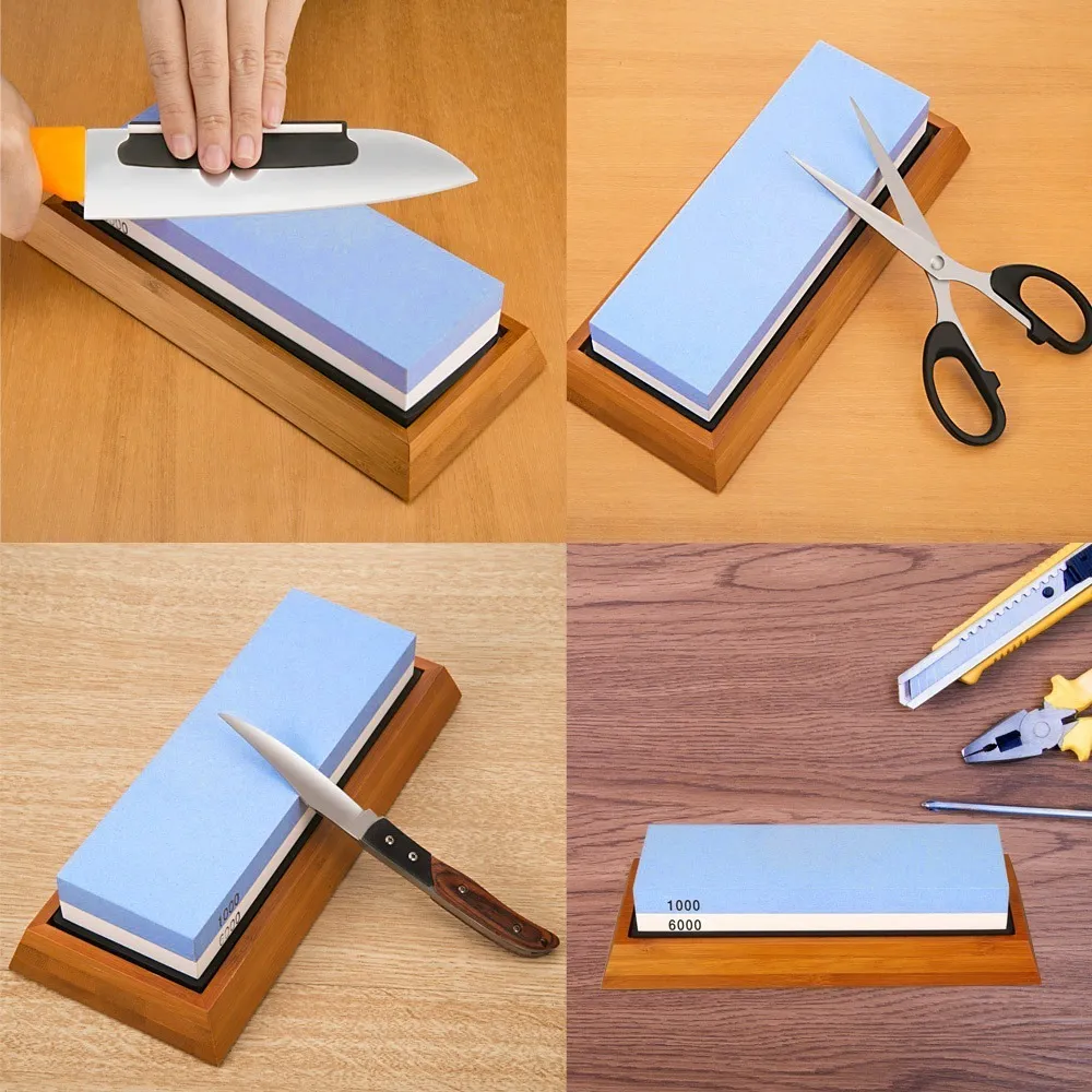 Piedra De Afilado De Cuchillos Double Side Grit 1000/ 6000