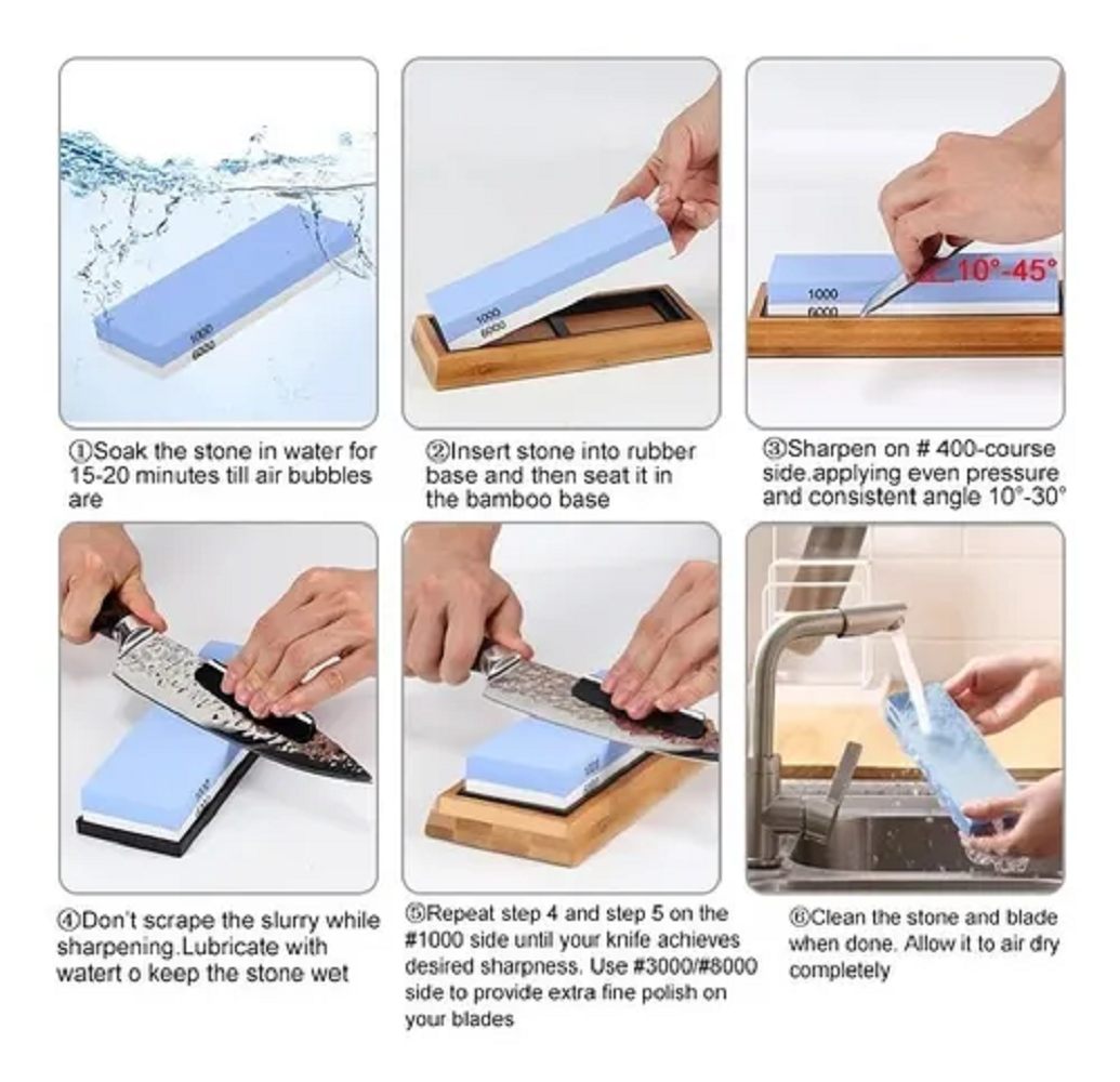 Piedra De Afilado De Cuchillos Double Side Grit 1000/ 6000