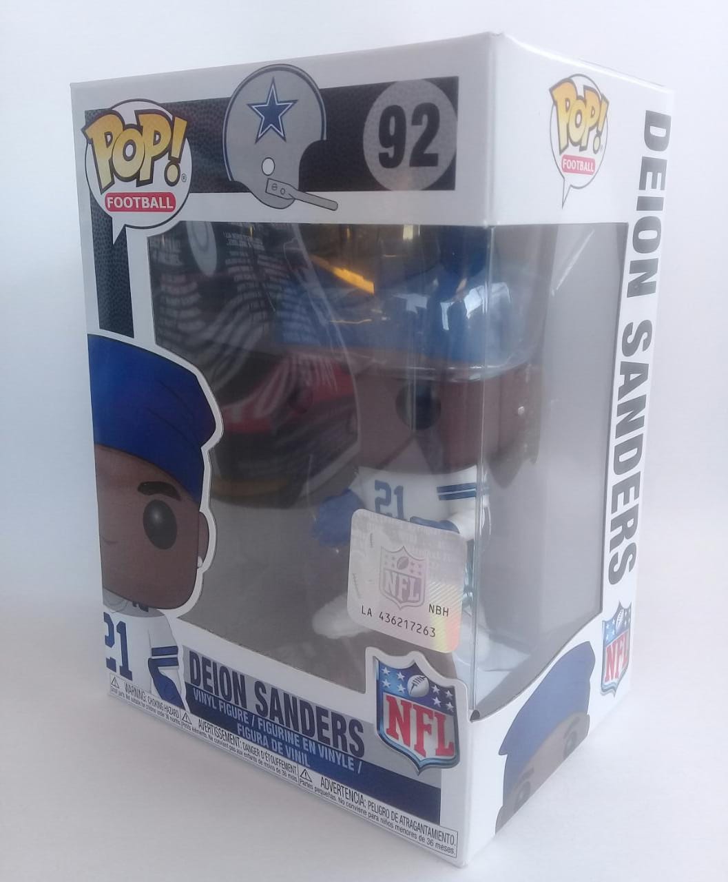 Funko Pop! Nfl Deion Sanders Jersey Blanco #92 Cowboys
