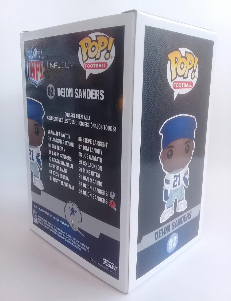 Funko Pop! Nfl Deion Sanders Jersey Blanco #92 Cowboys