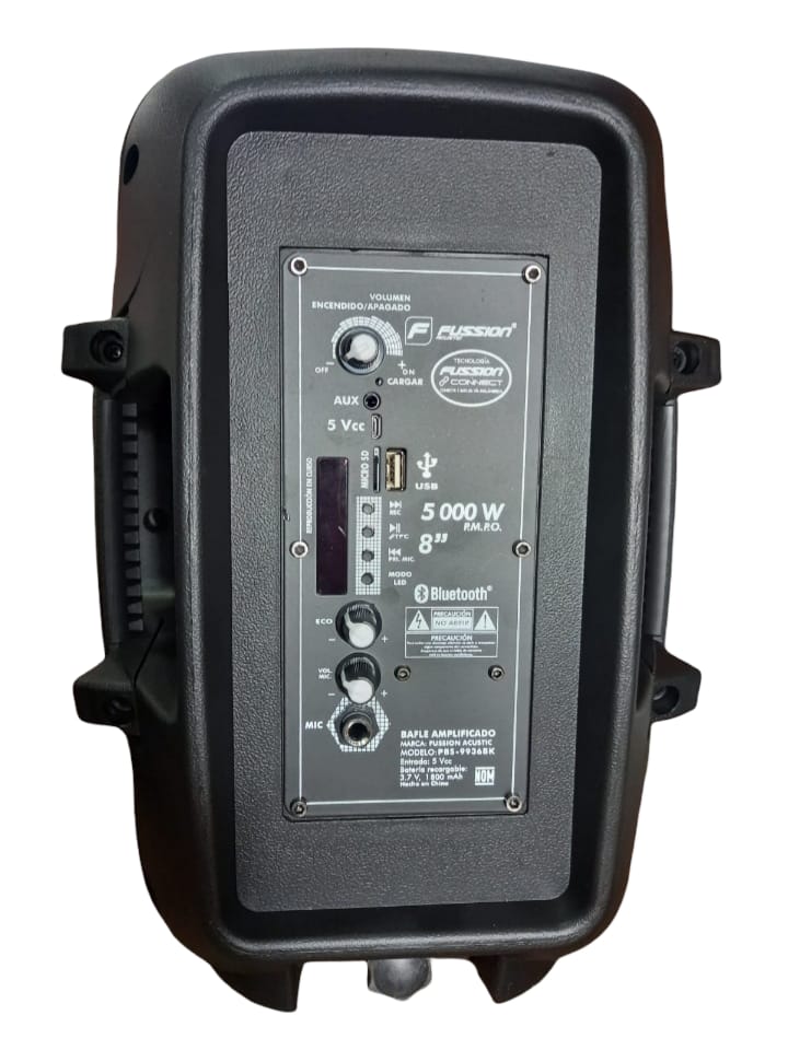 BAFLE AMPLIFICADO FUSSION PBS-9936BK 8" 5 000 W END4**