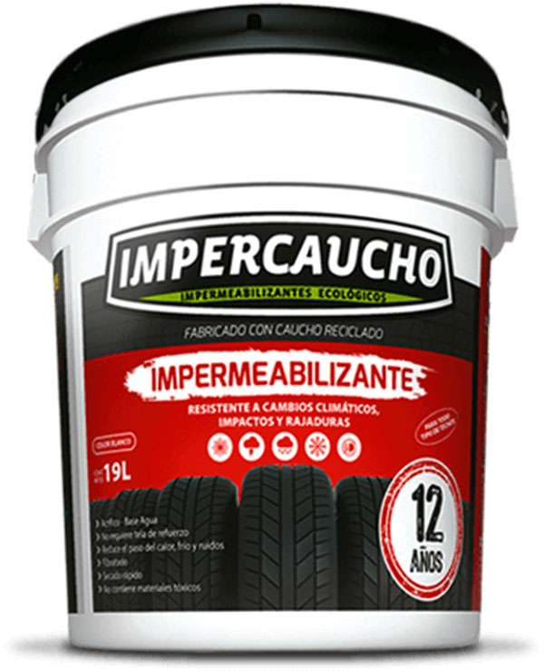 Impermeabilizante Color Terracota 19Lt Impercaucho 12 Años