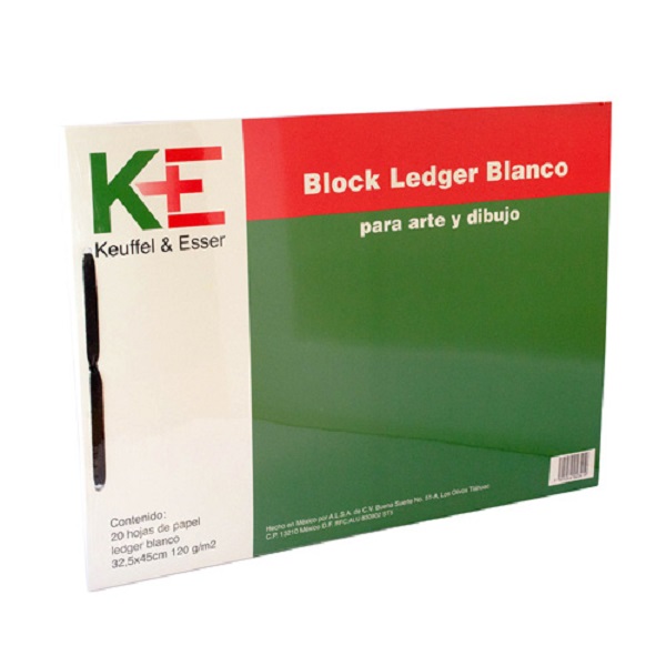  Block Ledger Blanco Keuffel & Esser 20hjs, 45x32.5cm, 120g