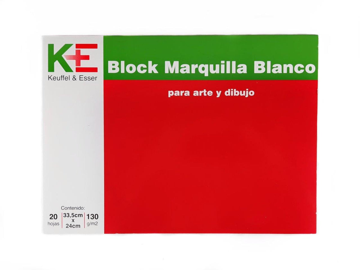  Block Marquilla Blanco Keuffel & Esser 20h 33.5x24cm, 130grs