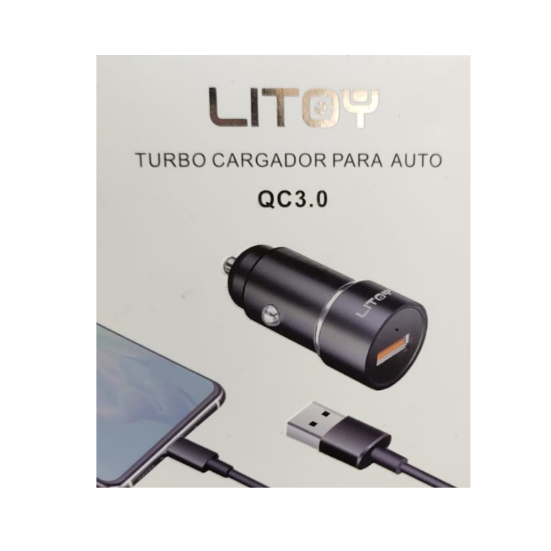 TURBO CARGADOR PARA AUTO QC3.0