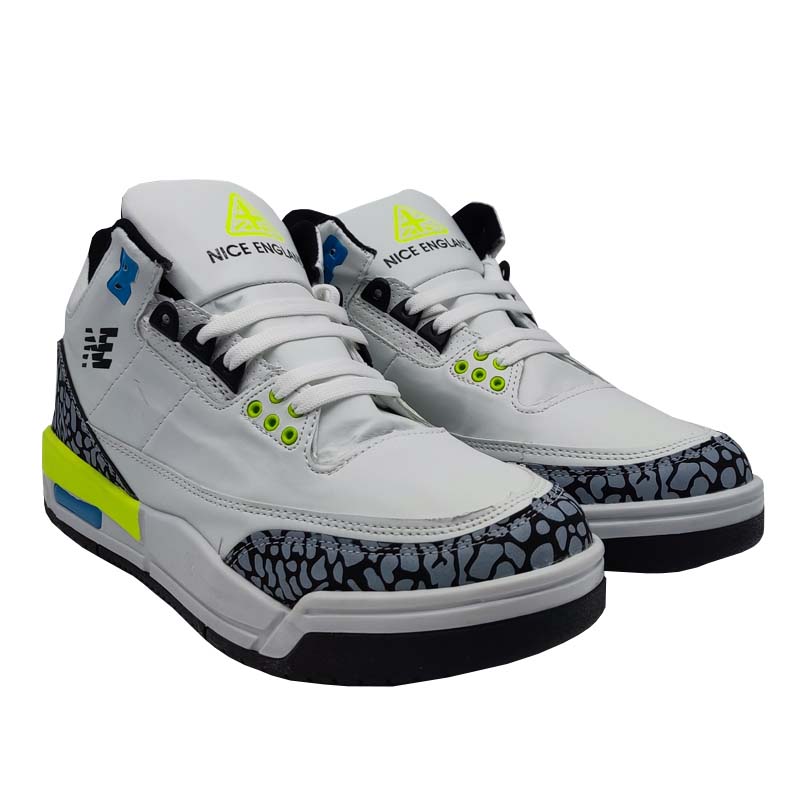 Tenis Nice England 8031 Blanco Verde Hombre Correr Botita Basketball