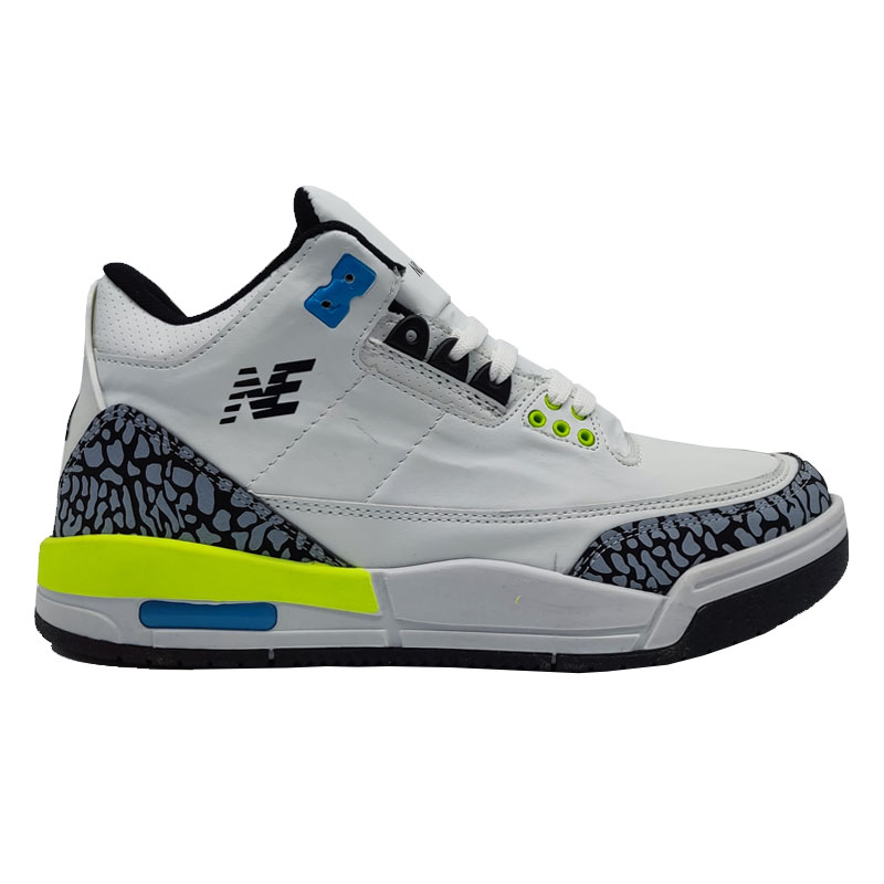 Tenis Nice England 8031 Blanco Verde Hombre Correr Botita Basketball