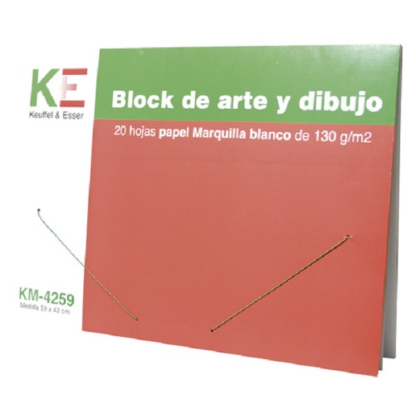 Block Marquilla Blanco Keuffel & Esser 20h 59x42cm, 130grs