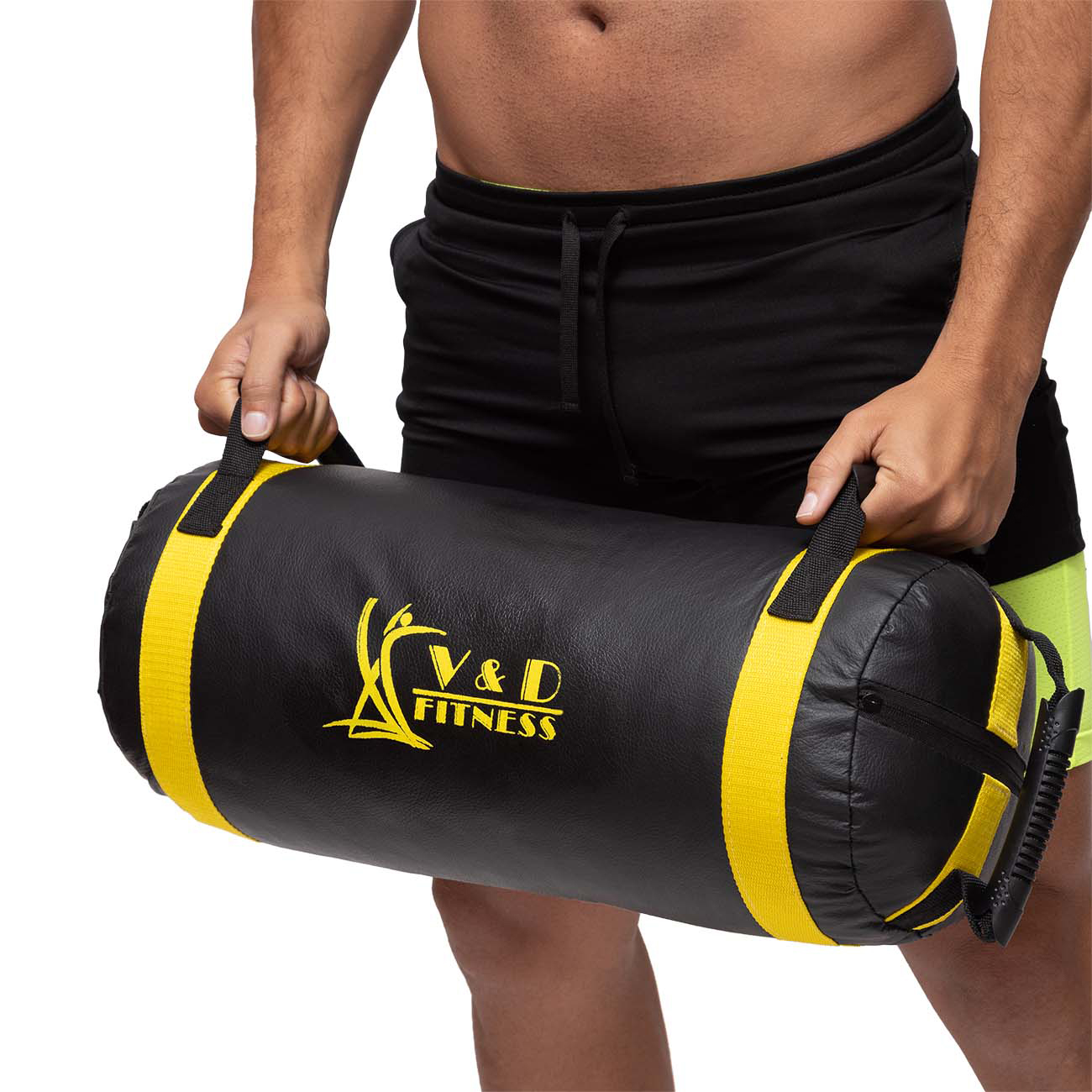 Sandbag costal con Peso Negro c/amarillo 15kg/33 Lbs V&D Fitness