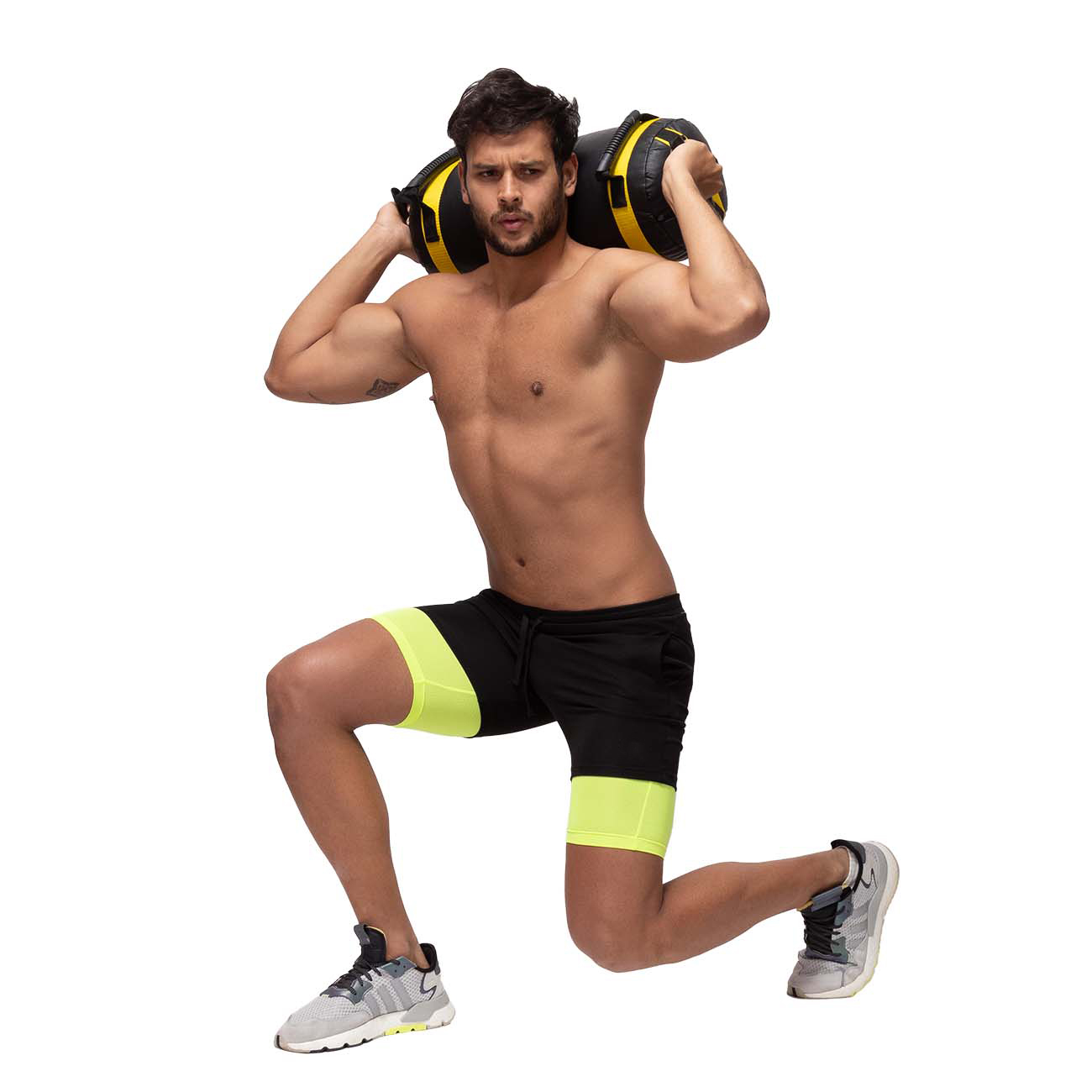 Sandbag costal con Peso Negro c/amarillo 15kg/33 Lbs V&D Fitness