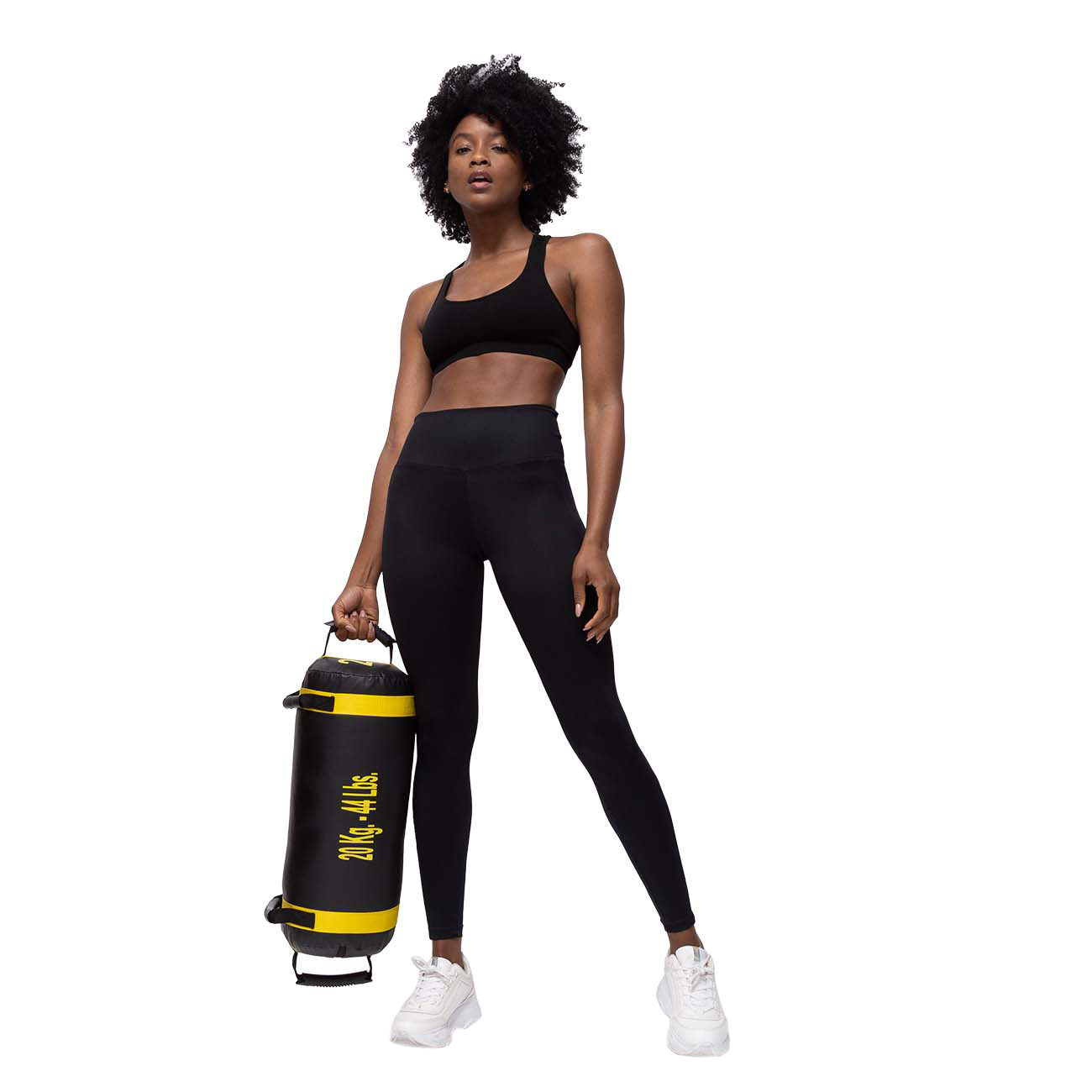 Sandbag costal con Peso Negro c/amarillo 15kg/33 Lbs V&D Fitness