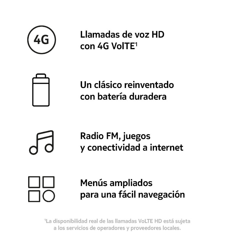 Nokia 105 4G, Single Sim, Gris