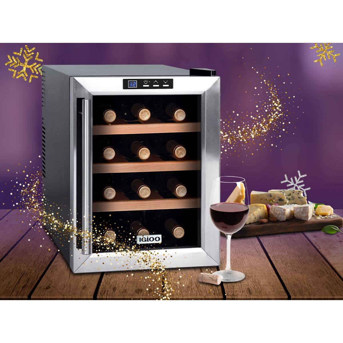 Cava de Vinos Enfriador De 12 Botellas Igloo IGLWC12WDSS SMS