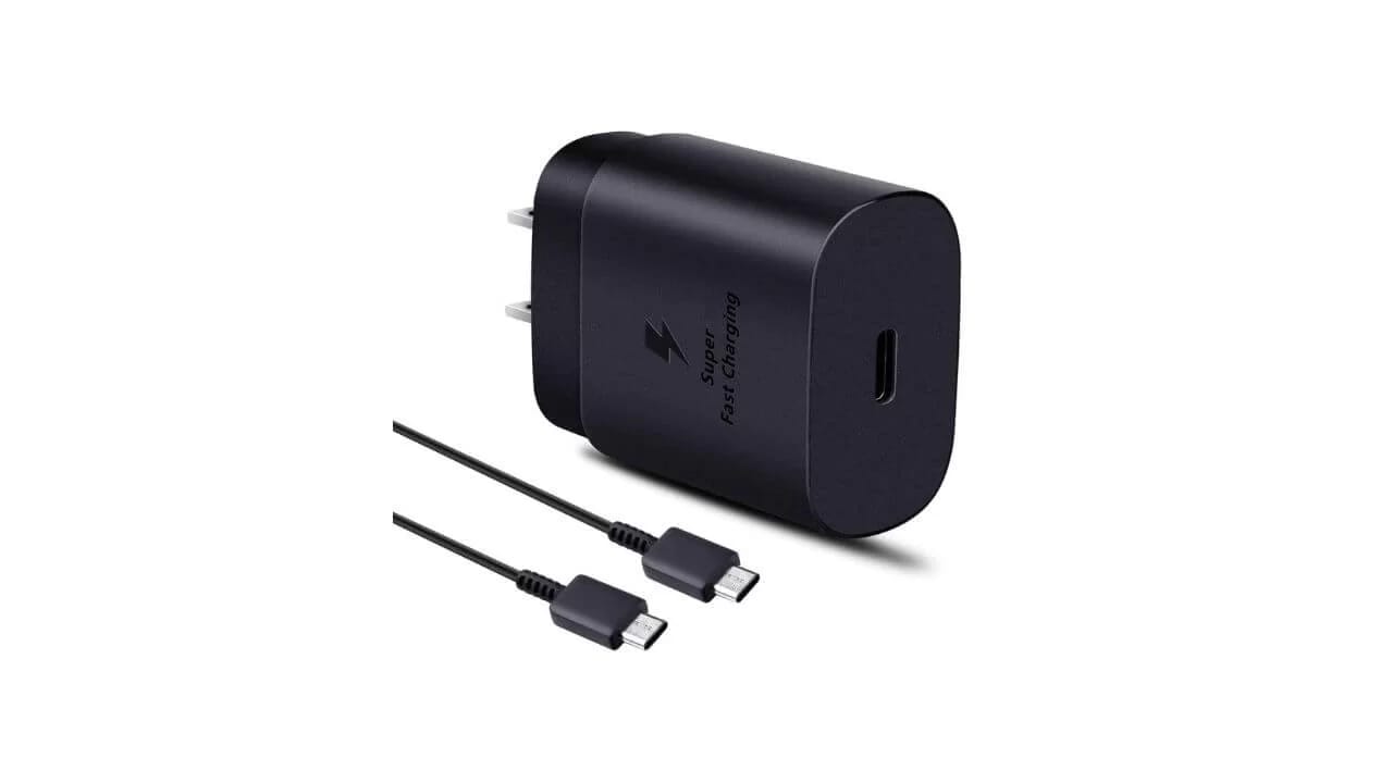 Cargador De Pared De Tipo C A Tipo C Negro Compatible Con Samsung 25w Superfast