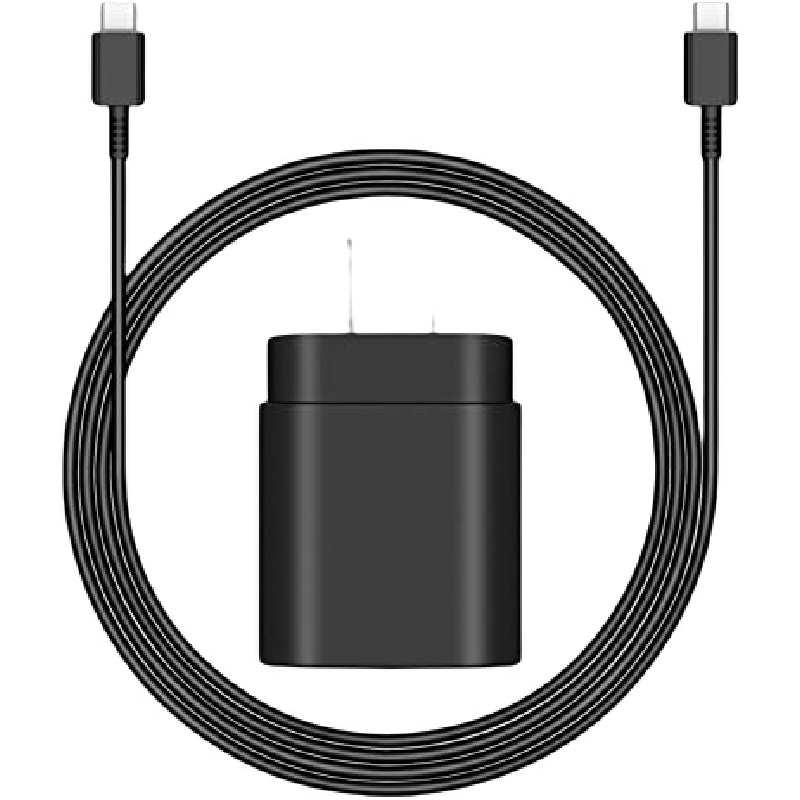 Cargador De Pared De Tipo C A Tipo C Negro Compatible Con Samsung 25w Superfast